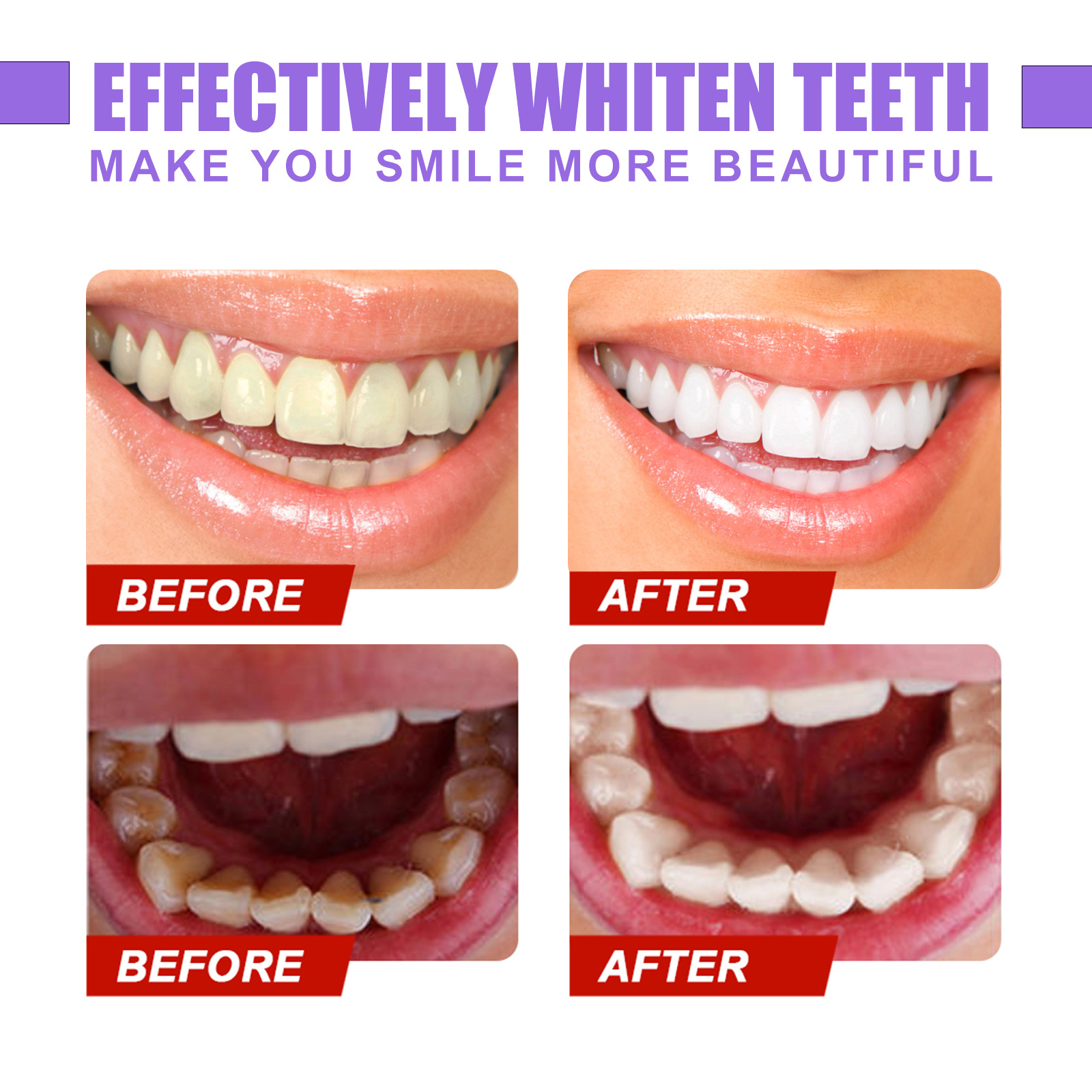 Glorysmile 30ml Violet Purple V34 Teeth Colour Corrector Toothpaste