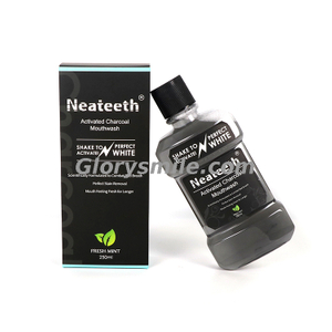 OEM Alcohol Free 250ml Activated Charcoal Teeth Whitening Mouthwash 